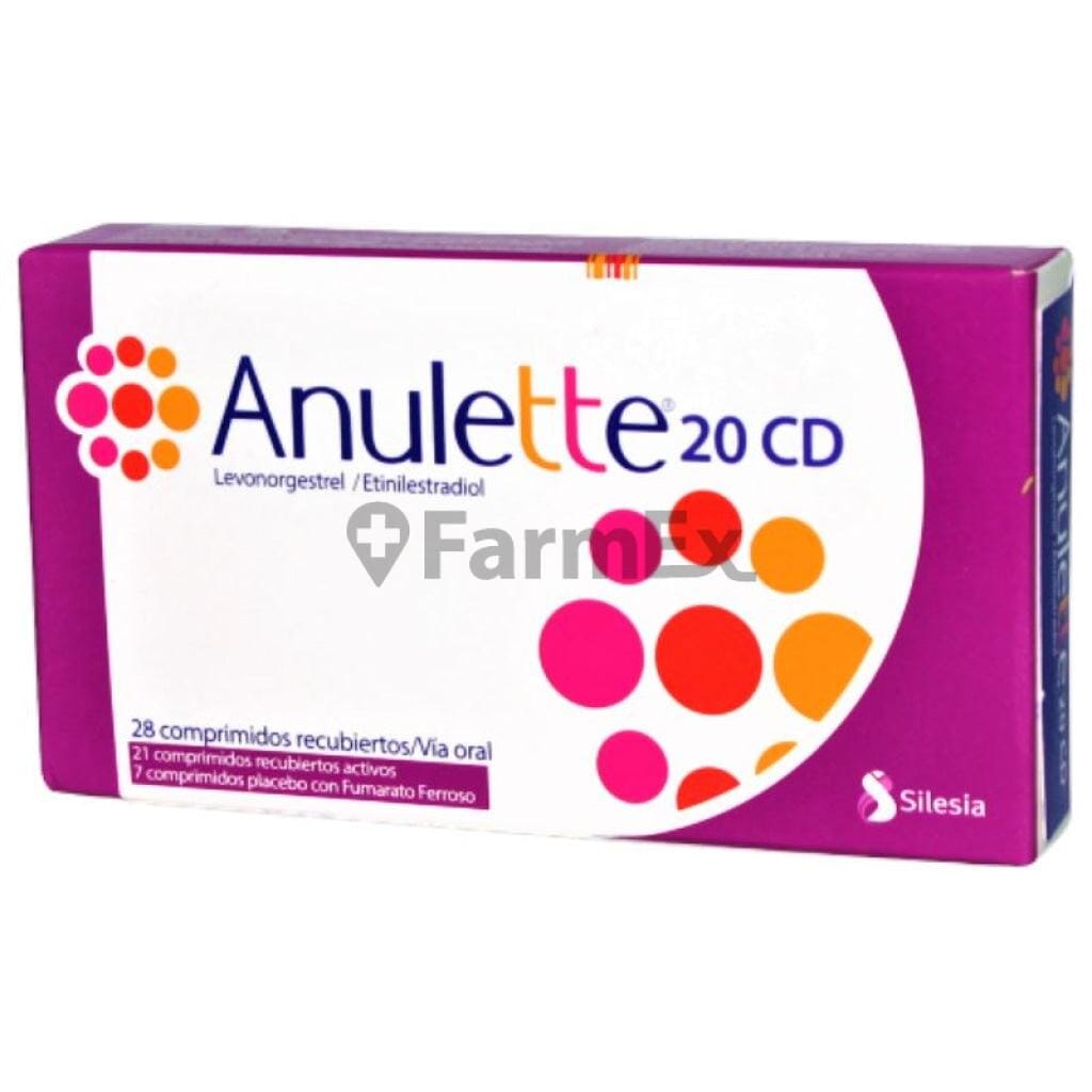 Anulette 20 CD x 28 comprimidos susc-1 de 6 meses Farmex-Suscripciones-Persistente
